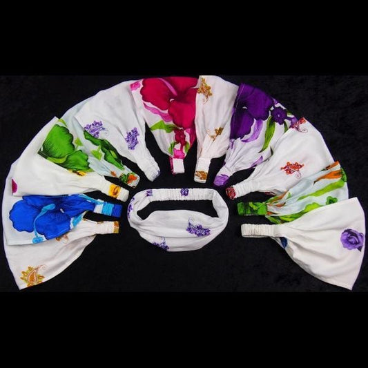 Headband Floral and Taj Design Elastic