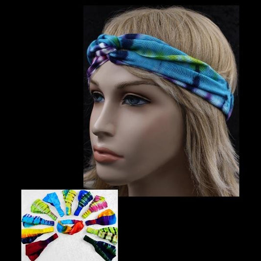 Headband - Tie-Dye Twisted Turban Elastic Headbands